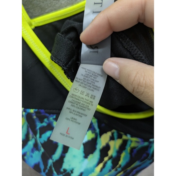 Womens Tankini Top Large Colorful Bright - Picture 3 of 7